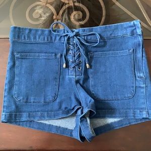 BDG High Waisted Lace Up Denim